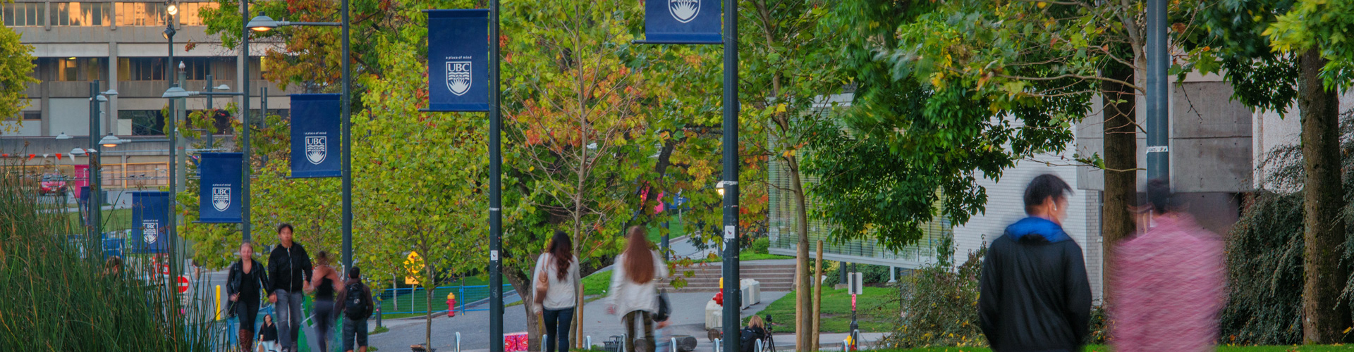 people walking on UBC campus